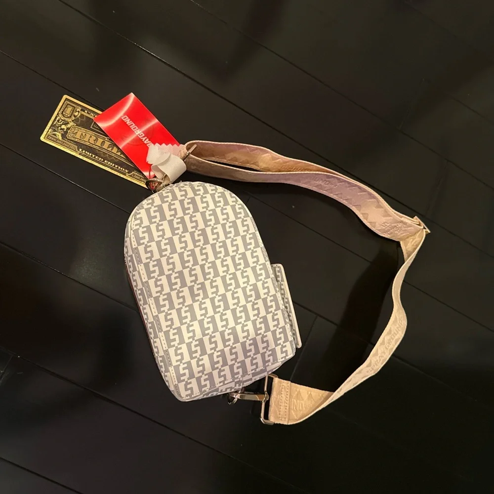 Sprayground Tan and Gray Patterned Bag - Picture 3 of 7